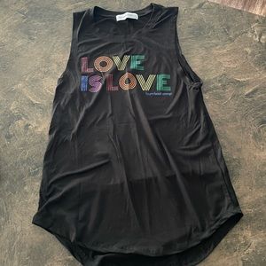 Burn Bootcamp “Love is Love” tank- size XS fits like S/M